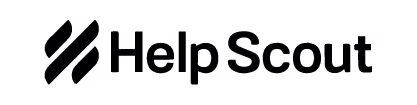 Help Scout logo with stylized black and white graphic design